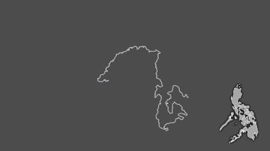 Zamboanga Sibugay, Filipinler, boşaltılmış ve izole edilmiş. Gri Tonlama