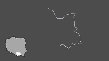 Polonya, Polonya 'nın daha küçük, dışlanmış ve izole edilmiş. Gri Tonlama