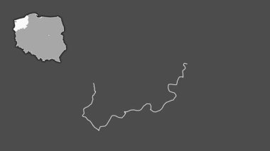 Batı Pomeranya, Polonya, dışlanmış ve izole edilmiş. Gri Tonlama
