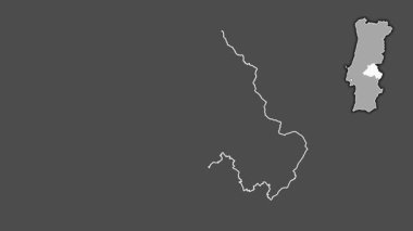 Portalegre, Portekiz, boşaltılmış ve izole edilmiş. Gri Tonlama