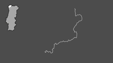 Viana do Castelo, Portekiz, dışlanmış ve izole edilmiş. Gri Tonlama