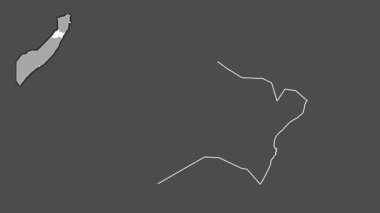 Somaliland 'sız Nugaal, Somali, soyutlanmış ve soyutlanmış. Gri Tonlama