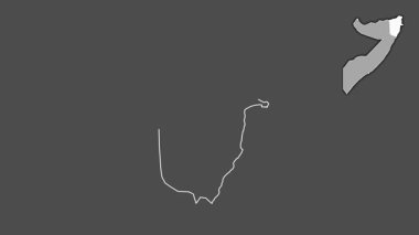 Bari, Somali, soyutlanmış ve soyutlanmış. Gri Tonlama