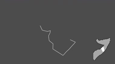 Galgaduud, Somali, soyutlanmış ve dışlanmış. Gri Tonlama