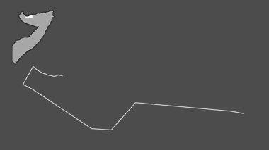 Sahil, Somali, soyutlanmış ve soyutlanmış. Gri Tonlama