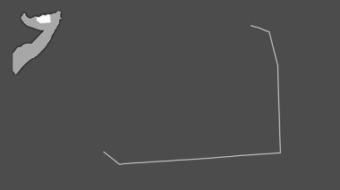 Sanaag, Somali, boşaltılmış ve izole edilmiş. Gri Tonlama