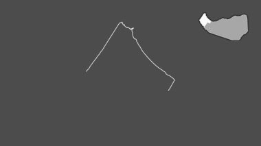 Awdal, Somaliland, soyutlanmış ve dışlanmış. Gri Tonlama