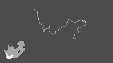 Batı Burnu, Güney Afrika, dışlanmış ve izole edilmiş. Gri Tonlama