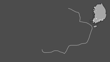 Gwangju, Güney Kore, dışlanmış ve izole edilmiş. Gri Tonlama