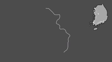 Sejong, Güney Kore, dışlanmış ve izole edilmiş. Gri Tonlama