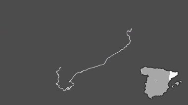 Kataluna, İspanya, soyutlanmış ve soyutlanmış. Gri Tonlama