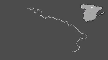 La Rioja, İspanya, soyutlanmış ve dışlanmış. Gri Tonlama