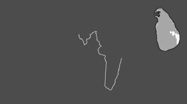 Ampara, Sri Lanka, dışlanmış ve izole edilmiş. Gri Tonlama