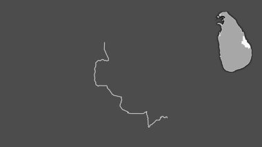 Batticaloa, Sri Lanka, çıkarıldı ve izole edildi. Gri Tonlama