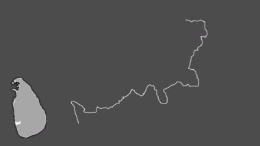 Colombo, Sri Lanka, soyutlanmış ve soyutlanmış. Gri Tonlama