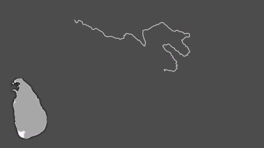 Galle, Sri Lanka, dışlanmış ve izole edilmiş. Gri Tonlama