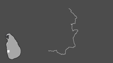 Gampaha, Sri Lanka, dışlanmış ve izole edilmiş. Gri Tonlama