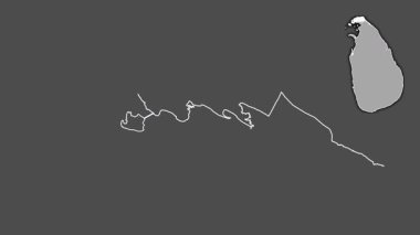 Jaffna, Sri Lanka, dışlanmış ve izole edilmiş. Gri Tonlama