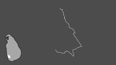 Kalutara, Sri Lanka, soyutlanmış ve soyutlanmış. Gri Tonlama