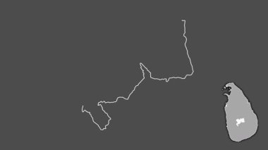 Kandy, Sri Lanka, soyutlanmış ve soyutlanmış. Gri Tonlama