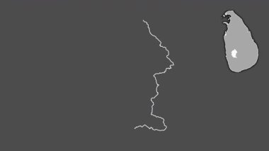 Kegalle, Sri Lanka, soyutlanmış ve soyutlanmış. Gri Tonlama