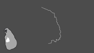 Kurunegala, Sri Lanka, dışlanmış ve izole edilmiş. Gri Tonlama