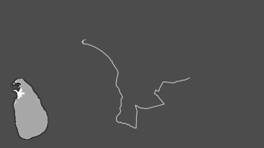 Mannar, Sri Lanka, soyutlanmış ve soyutlanmış. Gri Tonlama