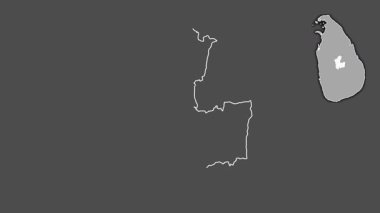 Matale, Sri Lanka, soyutlanmış ve soyutlanmış. Gri Tonlama