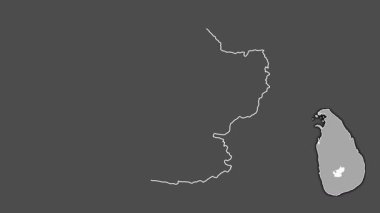 Nuwara Eliya, Sri Lanka, dışlanmış ve izole edilmiş. Gri Tonlama