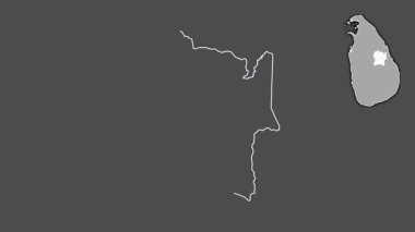 Polonnaruwa, Sri Lanka, dışlanmış ve izole edilmiş. Gri Tonlama