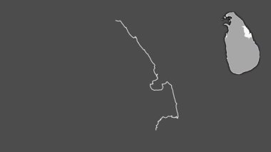 Trincomalee, Sri Lanka, dışlanmış ve izole edilmiş. Gri Tonlama