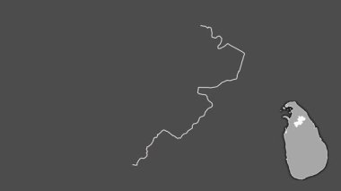 Vavuniya, Sri Lanka, soyutlanmış ve soyutlanmış. Gri Tonlama