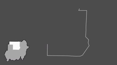 Kuzey, Sudan, dışlanmış ve izole edilmiş. Gri Tonlama