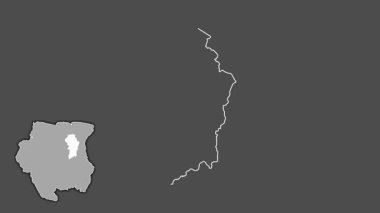 Brokopondo, Surinam, soyutlanmış ve soyutlanmış. Gri Tonlama