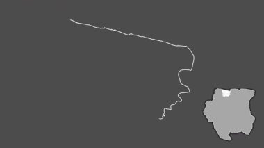 Coronie, Surinam, soyutlanmış ve soyutlanmış. Gri Tonlama