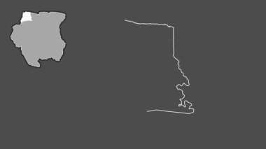 Nickerie, Surinam, soyutlanmış ve soyutlanmış. Gri Tonlama