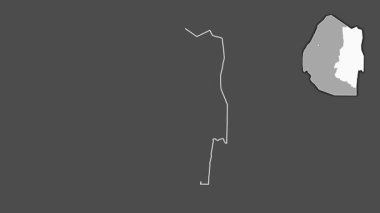 Lubombo, Svaziland, dışlanmış ve izole edilmiş. Gri Tonlama