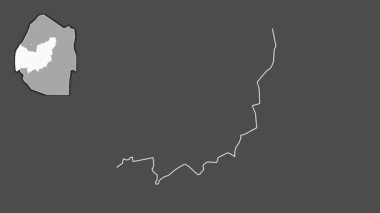 Manzini, Svaziland, soyutlanmış ve dışlanmış. Gri Tonlama