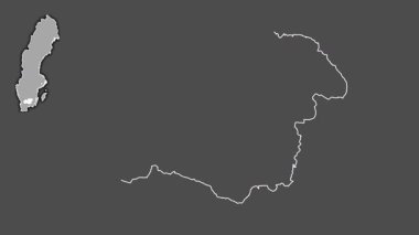 Kronoberg, İsveç, sürülmüş ve izole edilmiş. Gri Tonlama