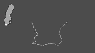 Skane, İsveç, dışlanmış ve izole edilmiş. Gri Tonlama