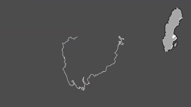 Uppsala, İsveç, boşaltılmış ve izole edilmiş. Gri Tonlama