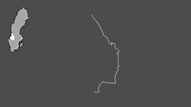 Varmland, İsveç, boşaltılmış ve izole edilmiş. Gri Tonlama