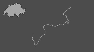 Basel-Stadt, İsviçre, boşaltılmış ve izole edilmiş. Gri Tonlama