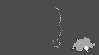 Ticino, İsviçre, dışlanmış ve izole edilmiş. Gri Tonlama
