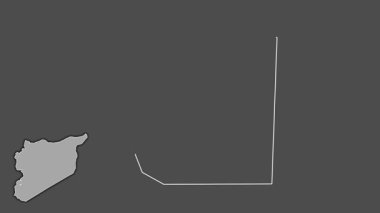 Şam, Suriye, boşaltılmış ve izole edilmiş. Gri Tonlama