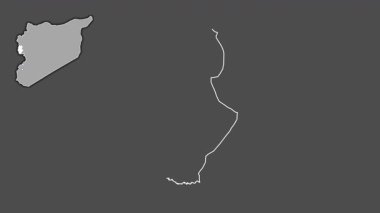 Tartus, Suriye, boşaltılmış ve izole edilmiş. Gri Tonlama