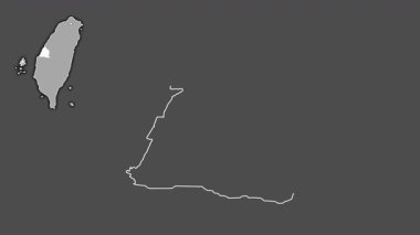 Changhua, Tayvan, dışlanmış ve izole edilmiş. Gri Tonlama