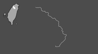 Hsinchu, Tayvan, dışlanmış ve izole edilmiş. Gri Tonlama