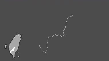 Kaohsiung, Tayvan, dışlanmış ve izole edilmiş. Gri Tonlama