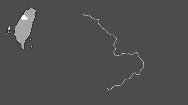 Miaoli, Tayvan, dışlanmış ve izole edilmiş. Gri Tonlama